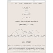 "Mountains" - Wedding Website in Ivory by Angela Thompson - Mobile Layout