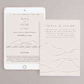 "Mountains" - Wedding Website in Ivory by Angela Thompson - Match Your Stationery