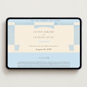 "Checker Wash" - Wedding Website in Ivory by Baumbirdy - Desktop Design