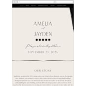 "Inky" - Wedding Website in Onyx by Inkblot Design - Mobile Layout
