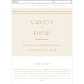 "Modern Ticket" - Wedding Website in Rust by Alethea and Ruth - Mobile Layout