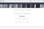 "Painted Trails" - Wedding Website in Navy by Alethea and Ruth - Desktop Design