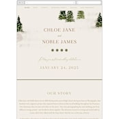 "Into the Forest" - Wedding Website in Cream by Alethea and Ruth - Mobile Layout