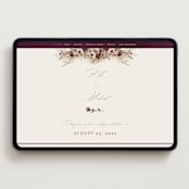 "Dried Floral Wreath" - Wedding Website in Cabernet by Erin Deegan - Desktop Design