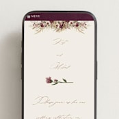 "Dried Floral Wreath" - Wedding Website in Cabernet by Erin Deegan - Mobile Layout