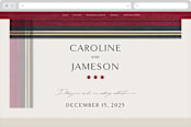 "Holiday Tartan" - Wedding Website in Cranberry by Erin Deegan - Desktop Design