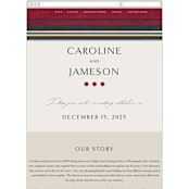 "Holiday Tartan" - Wedding Website in Cranberry by Erin Deegan - Mobile Layout