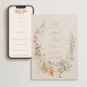 "Wildflower Wreath" - Wedding Website in Meadow by Grace Kreinbrink - Match Your Stationery