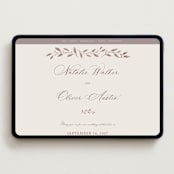 "Delicate monogram" - Wedding Website in Ecru by Hooray Creative - Desktop Design