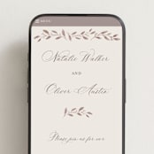 "Delicate monogram" - Wedding Website in Ecru by Hooray Creative - Mobile Layout