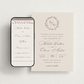 "Delicate monogram" - Wedding Website in Ecru by Hooray Creative - Match Your Stationery