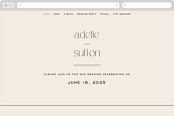 "Brooks" - Wedding Website in Vanilla by Kristie Kern - Desktop Design