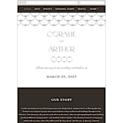 "Arcadia" - Wedding Website in Noir by Olivia Raufman - Mobile Layout