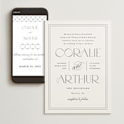 "Arcadia" - Wedding Website in Noir by Olivia Raufman - Match Your Stationery