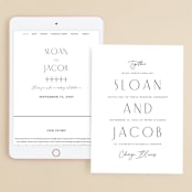 "Perfect Balance" - Wedding Website in Onyx by Lauren Chism - Match Your Stationery