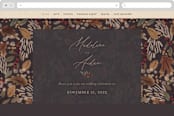 "Autumn Stroll" - Wedding Website in Moody by Erin German - Desktop Design