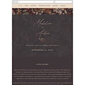 "Autumn Stroll" - Wedding Website in Moody by Erin German - Mobile Layout