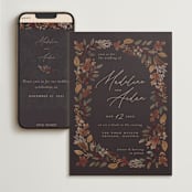 "Autumn Stroll" - Wedding Website in Moody by Erin German - Match Your Stationery