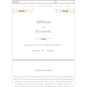 "Delicate Garden" - Wedding Website in Wildflower by Ashley DeMeyere - Mobile Layout