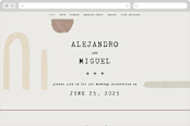 "Minimalist Shapes" - Wedding Website in Natural by Heather Cairl - Desktop Design