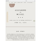"Minimalist Shapes" - Wedding Website in Natural by Heather Cairl - Mobile Layout