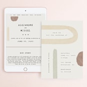"Minimalist Shapes" - Wedding Website in Natural by Heather Cairl - Match Your Stationery