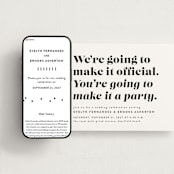 "Make it official" - Wedding Website in Panda by Lea Delaveris - Match Your Stationery