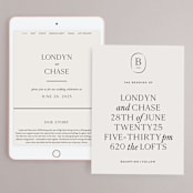 "Apropos" - Wedding Website in Au Lait by Design Lotus - Match Your Stationery