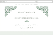 "Ornate" - Wedding Website in Sage by Jen Owens - Desktop Design