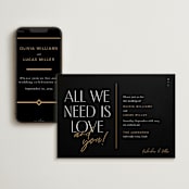 "love love love" - Wedding Website in Onyx by Robert and Stella - Match Your Stationery
