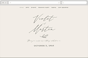 "Violet " - Wedding Website in Linen by Kelly Schmidt - Desktop Design