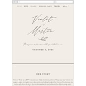 "Violet " - Wedding Website in Linen by Kelly Schmidt - Mobile Layout