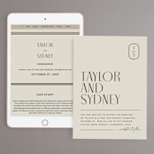"Seraphina" - Wedding Website in Sand by Robert and Stella - Match Your Stationery
