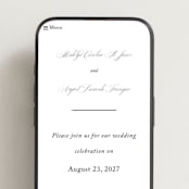 "When I Fall In Love" - Wedding Website in Snow Bright by Design Lotus - Mobile Layout