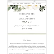 "Botanical Swag" - Wedding Website in Spring by Susan Moyal - Mobile Layout