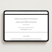 "Portrait" - Wedding Website in Platinum by Heather Schertzer - Desktop Design