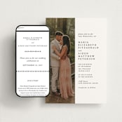 "Portrait" - Wedding Website in Platinum by Heather Schertzer - Match Your Stationery