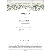 "Forever in Love" - Wedding Website in Ivy by Hannah Williams - Mobile Layout