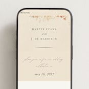 "Falling Foliage" - Wedding Website in Stone by Robert and Stella - Mobile Layout