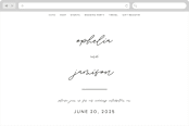 "Destination" - Wedding Website in Mist by Lori Wemple - Desktop Design