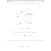"Napa" - Wedding Website in Golden by Kelly Schmidt - Mobile Layout