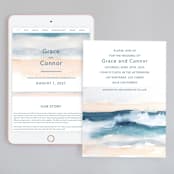 "Sea and Sand" - Wedding Website in Cortez by Jenny Partrite - Match Your Stationery