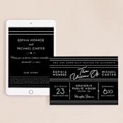"Vesperum" - Wedding Website in Slate by GeekInk Design - Match Your Stationery