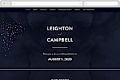 "Celestial" - Wedding Website in Night Sky by Carly Reed Walker - Desktop Design