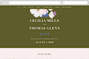 "romance in spring" - Wedding Website in Olive by Angela Marzuki - Desktop Design
