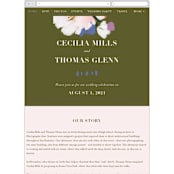 "romance in spring" - Wedding Website in Olive by Angela Marzuki - Mobile Layout