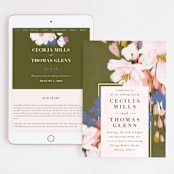 "romance in spring" - Wedding Website in Olive by Angela Marzuki - Match Your Stationery