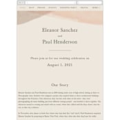 "Desert Wash" - Wedding Website in Peach by Amy Kross - Mobile Layout