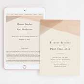 "Desert Wash" - Wedding Website in Peach by Amy Kross - Match Your Stationery