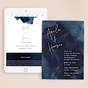 "Plain and Simple" - Wedding Website in Sapphire by Chris Griffith - Match Your Stationery